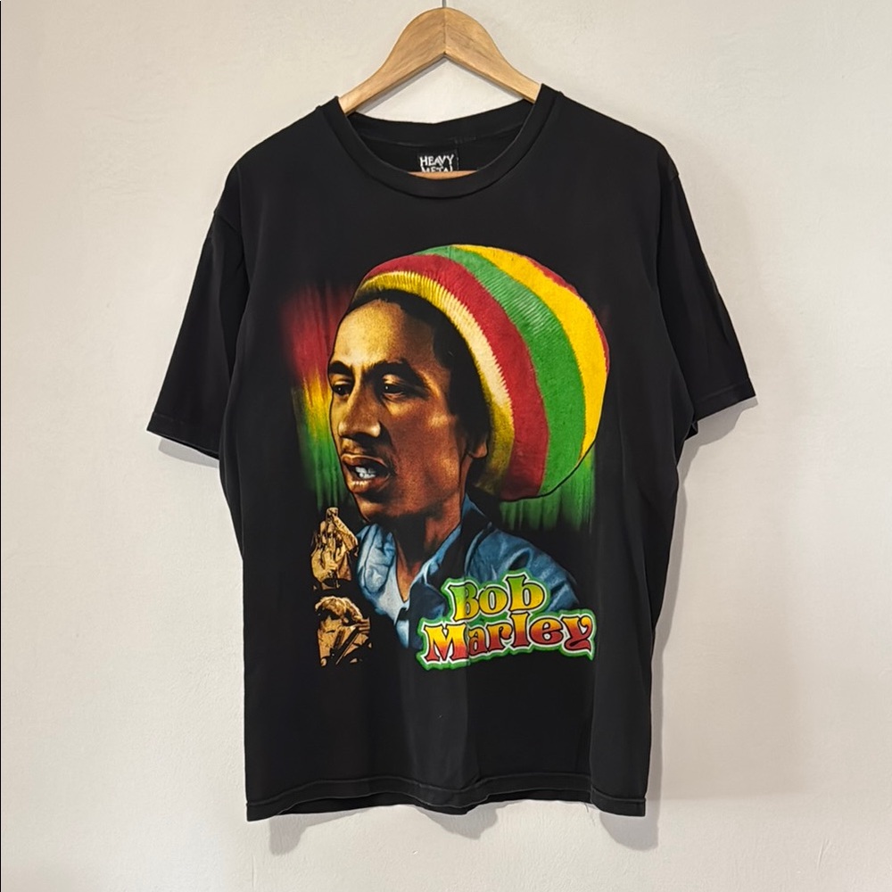 Vintage Y2K Bob Marley Bootleg T-Shirt / Rap Tee / Large / Heavy Matal Tag